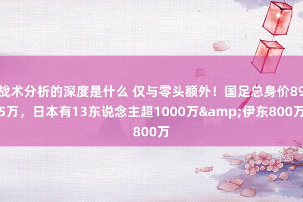 战术分析的深度是什么 仅与零头额外！国足总身价895万，日本有13东说念主超1000万&伊东800万