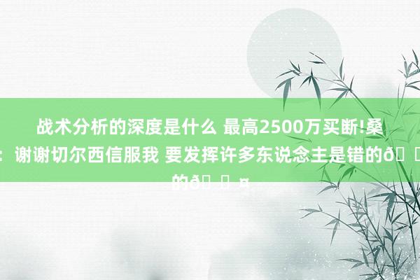 战术分析的深度是什么 最高2500万买断!桑乔：谢谢切尔西信服我 要发挥许多东说念主是错的😤