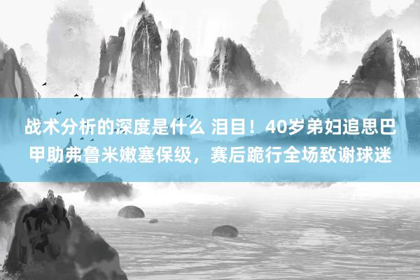 战术分析的深度是什么 泪目！40岁弟妇追思巴甲助弗鲁米嫩塞保级，赛后跪行全场致谢球迷