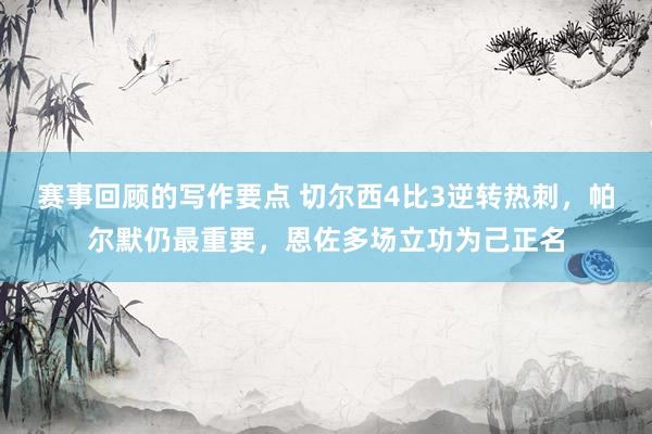 赛事回顾的写作要点 切尔西4比3逆转热刺，帕尔默仍最重要，恩佐多场立功为己正名